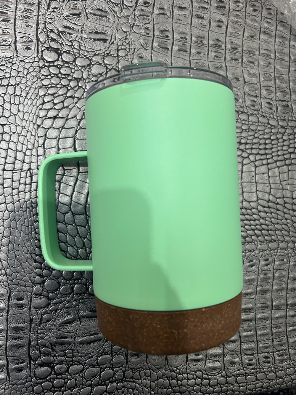 Mint Green Insulated Travel Mug with Cork Base BRAND NEW